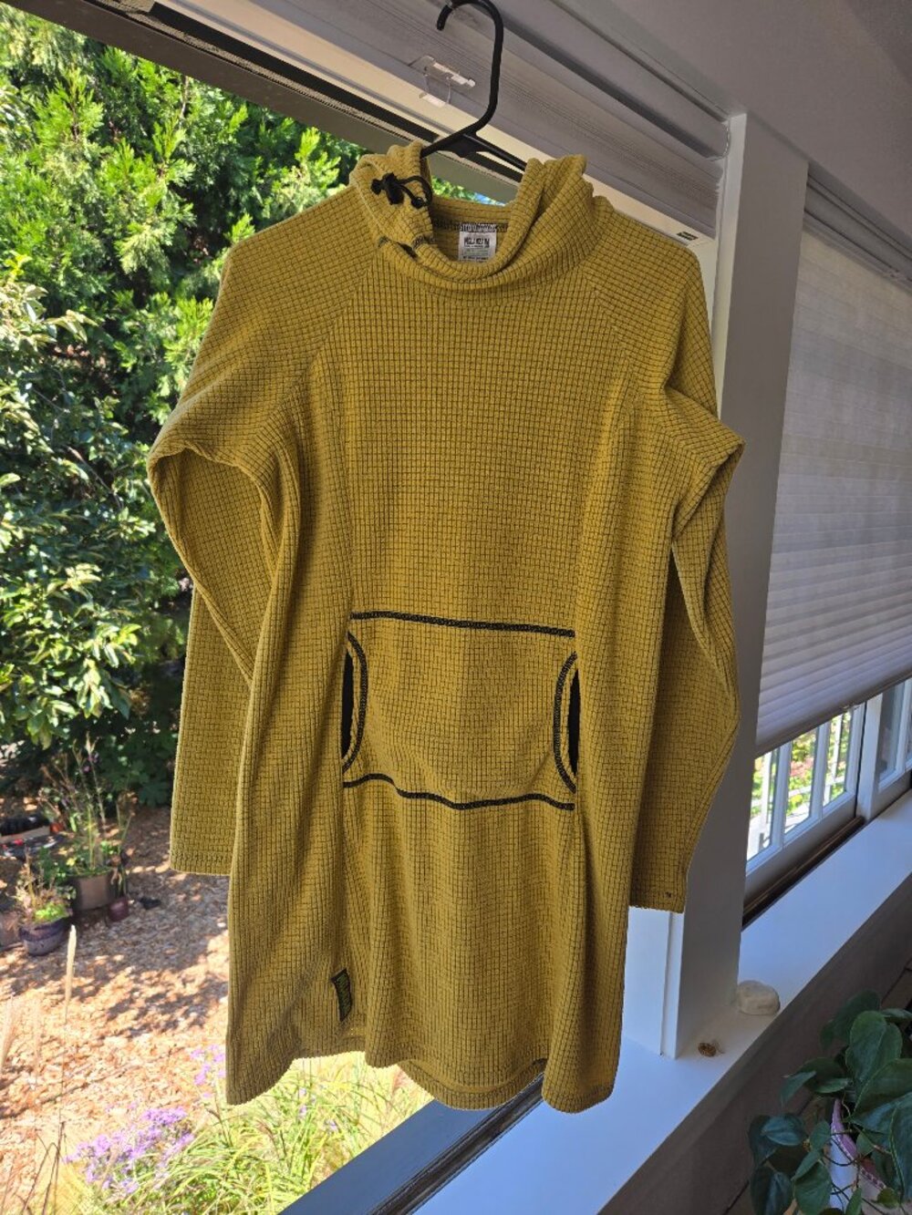 Melanzana Hooded microgrid dress